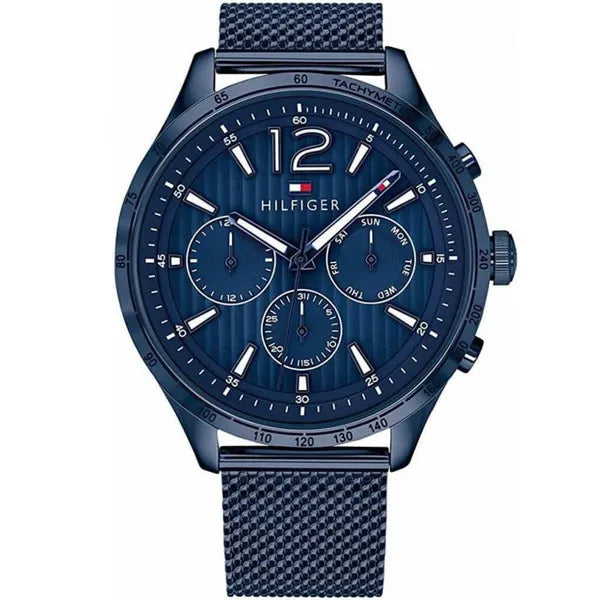 Tommy Hilfiger Gavin férfi karóra 44 mm, kék acél, WR50