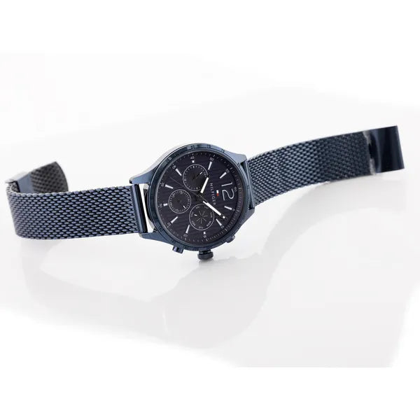 Tommy Hilfiger Gavin férfi karóra 44 mm, kék acél, WR50