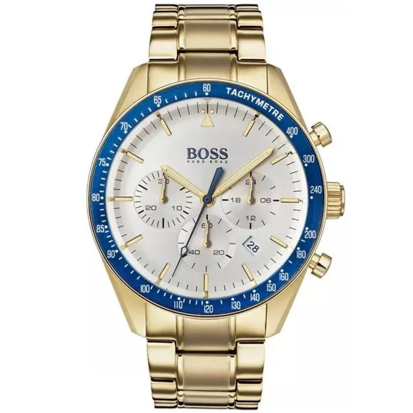 Hugo Boss Trophy 1513631 férfi karóra, arany acél, kronográf, WR50