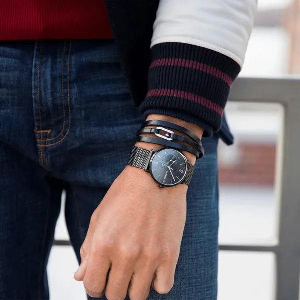 Tommy Hilfiger Brooklyn 1791507 férfi karóra, fekete acél, 40 mm, WR50