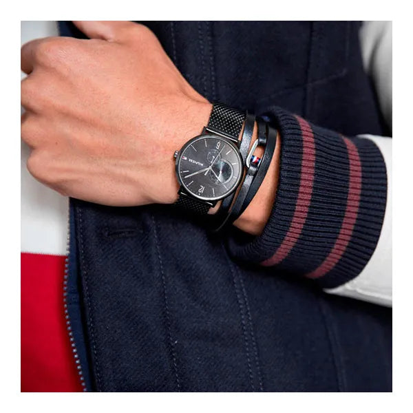 Tommy Hilfiger Brooklyn 1791507 férfi karóra, fekete acél, 40 mm, WR50