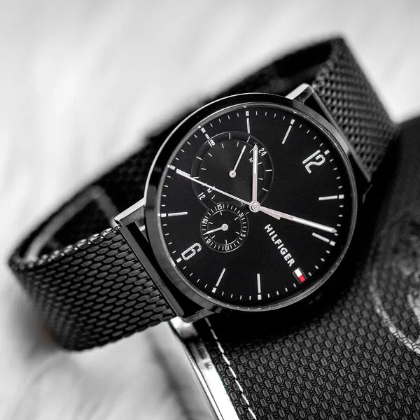Tommy Hilfiger Brooklyn 1791507 férfi karóra, fekete acél, 40 mm, WR50