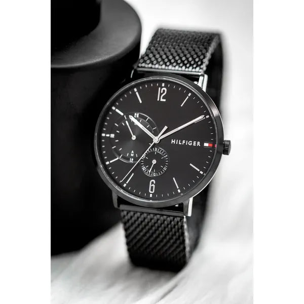 Tommy Hilfiger Brooklyn 1791507 férfi karóra, fekete acél, 40 mm, WR50