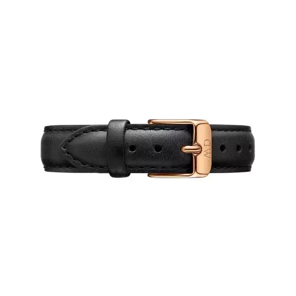 Daniel Wellington női óra Classic Petite 32 mm, fekete/rózsaarany, bőrszíj