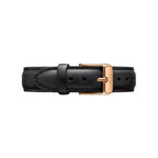 Daniel Wellington női óra Classic Petite 32 mm, fekete/rózsaarany, bőrszíj