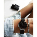 Daniel Wellington Petite Ashfield női karóra, 28 mm, fekete, acél, DW00100246