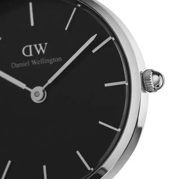 Daniel Wellington Petite Ashfield női karóra, 28 mm, fekete, acél, DW00100246