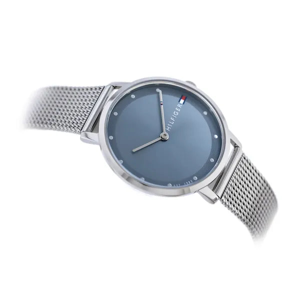 Tommy Hilfiger Pippa 1782149 női karóra, 35 mm, ezüst acél, kék számlap, kvarc