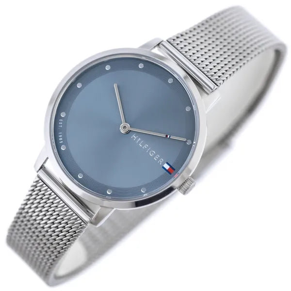 Tommy Hilfiger Pippa 1782149 női karóra, 35 mm, ezüst acél, kék számlap, kvarc