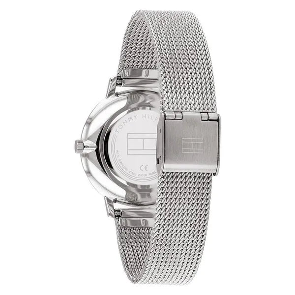 Tommy Hilfiger Pippa 1782149 női karóra, 35 mm, ezüst acél, kék számlap, kvarc