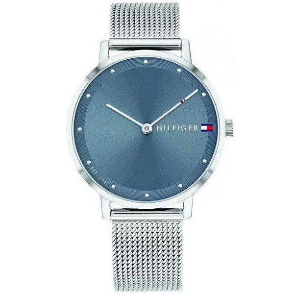 Tommy Hilfiger Pippa 1782149 női karóra, 35 mm, ezüst acél, kék számlap, kvarc