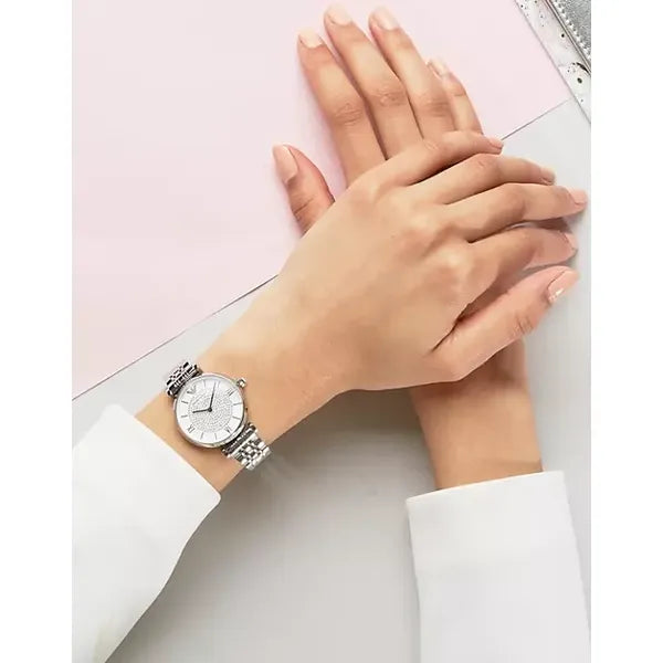 Emporio Armani AR1925 női karóra, ezüst acél, kvarc, 32 mm, WR30