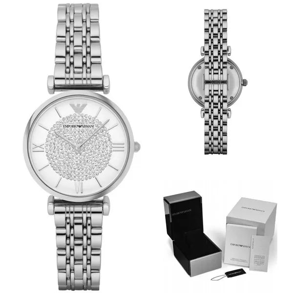 Emporio Armani AR1925 női karóra, ezüst acél, kvarc, 32 mm, WR30
