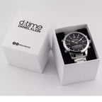 Daniel Klein D:Time 12641-2 férfi analóg-digitális karóra, fekete számlap, ezüst fém