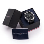 Tommy Hilfiger Kane 1791401 férfi karóra, fekete bőr, 44 mm, WR30