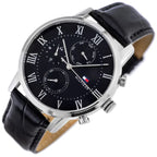 Tommy Hilfiger Kane 1791401 férfi karóra, fekete bőr, 44 mm, WR30