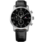 Tommy Hilfiger Kane 1791401 férfi karóra, fekete bőr, 44 mm, WR30