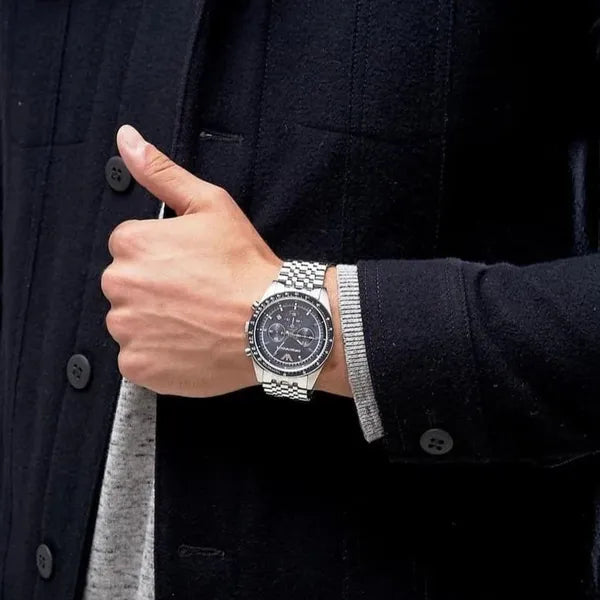 Emporio Armani AR6072 férfi karóra, rozsdamentes acél, kék számlap, 5 ATM