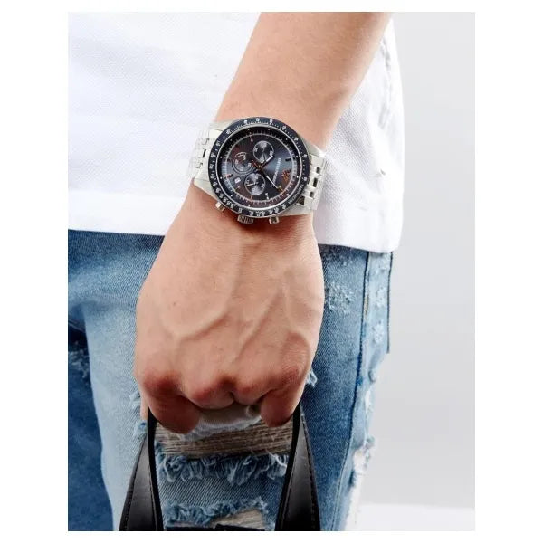 Emporio Armani AR6072 férfi karóra, rozsdamentes acél, kék számlap, 5 ATM