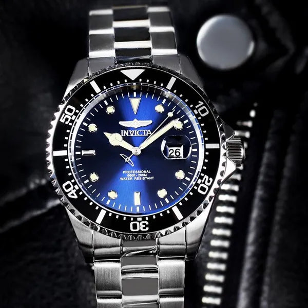 Invicta Pro Diver férfi karóra, 200 m, 43 mm, kék számlap, acél szíj 22054