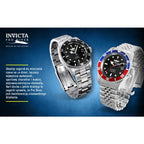Invicta Pro Diver 26971 férfi karóra, 40 mm, 200 m, kék számlap, acél szíj
