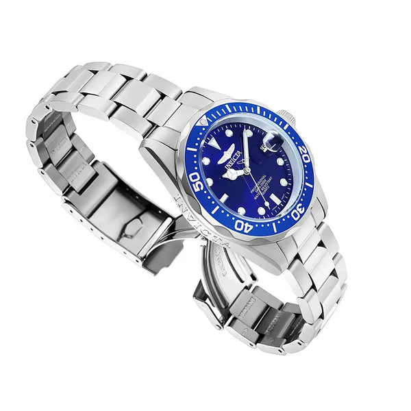 Invicta Pro Diver 9204 uniszex karóra, 37,5 mm, WR200, kvarc, kék, nemesacél