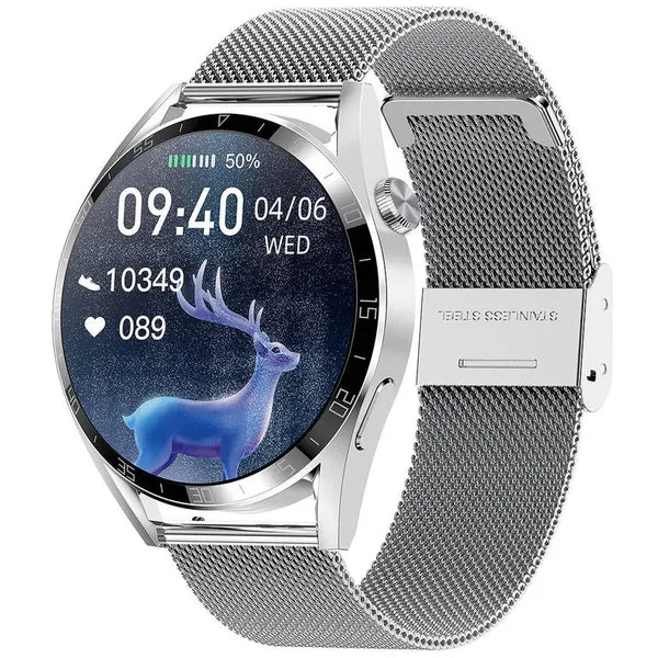 Férfi okosóra Pacific 42-02, 1.32'' 360×360, Bluetooth hívás, IP68 ezüst szíj