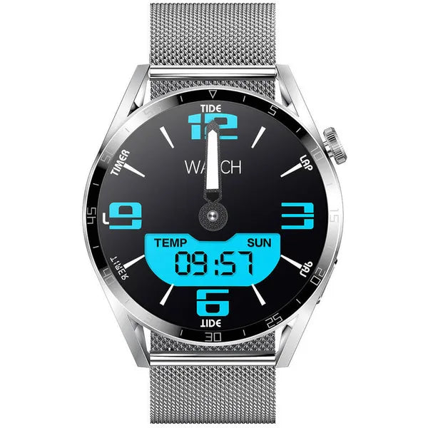 Férfi okosóra Pacific 42-02, 1.32'' 360×360, Bluetooth hívás, IP68 ezüst szíj