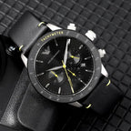 Emporio Armani AR11325 férfi kronográf óra, fekete számlap, bőr szíj 43 mm