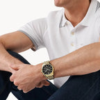 Michael Kors Lexington női arany kronográf kvarc óra, fekete számlap, WR50
