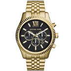 Michael Kors Lexington női arany kronográf kvarc óra, fekete számlap, WR50