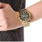 Michael Kors Lexington női arany kronográf kvarc óra, fekete számlap, WR50