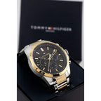 Tommy Hilfiger Decker 1791559 férfi karóra, két tónusú acél, fekete, WR50