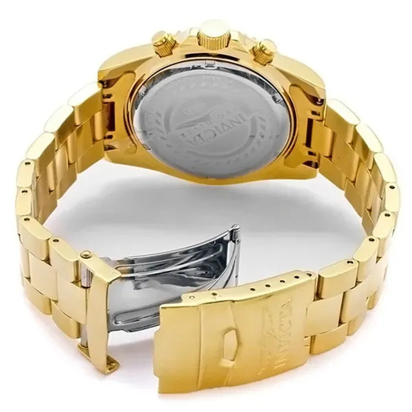 Invicta Pro Diver 1774 férfi kvarc kronográf karóra, 43,5 mm, WR200, arany acél