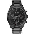 Hugo Boss Pioneer férfi karóra, fekete, kronográf, acél, 44 mm, WR50
