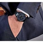Tommy Hilfiger Kyle 1791633 férfi karóra, fekete acél, kék számlap, 44 mm