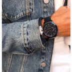 Tommy Hilfiger Kyle 1791633 férfi karóra, fekete acél, kék számlap, 44 mm