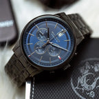 Tommy Hilfiger Kyle 1791633 férfi karóra, fekete acél, kék számlap, 44 mm