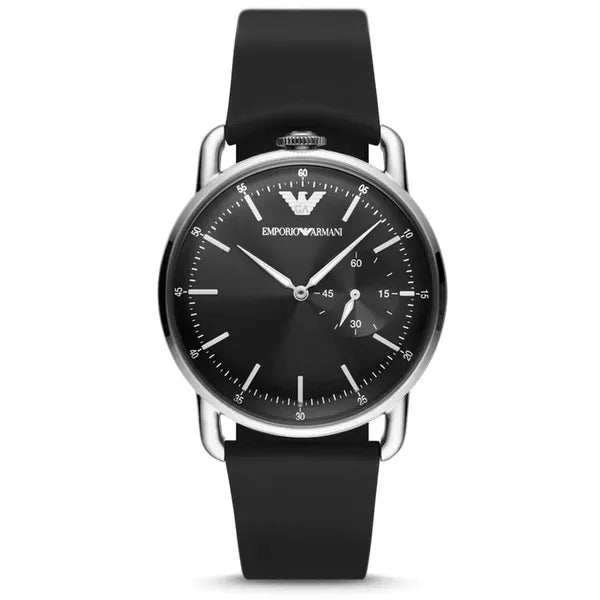Emporio Armani AR11336 Aviator férfi karóra, 42 mm, fekete bőr, acél tok, WR50