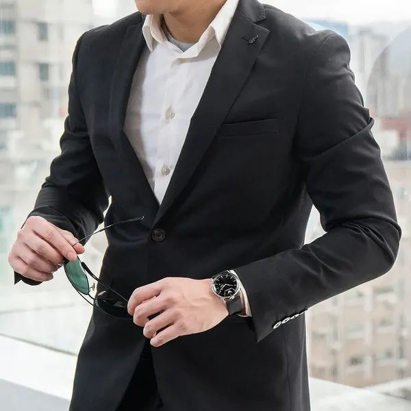 Emporio Armani AR11336 Aviator férfi karóra, 42 mm, fekete bőr, acél tok, WR50