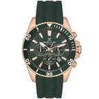 Daniel Klein férfi karóra Miyota, 47 mm, zöld szilikon szíj, rózsaarany tok, WR50