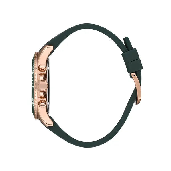 Daniel Klein férfi karóra Miyota, 47 mm, zöld szilikon szíj, rózsaarany tok, WR50