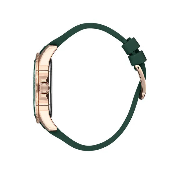 Daniel Klein férfi karóra, sötétzöld, rózsaarany tok, szilikon, 48 mm, WR50