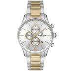 Daniel Klein 12824-4 férfi karóra, ezüst-arany acél, 44 mm, WR50