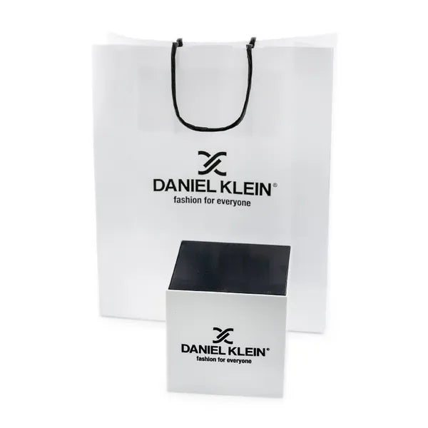 Daniel Klein női karóra, 36 mm, kvarc Miyota, fehér szilikon szíj, WR30