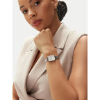 Daniel Wellington Quadro DW00100438 női karóra, ezüst/fehér, nemesacél, 20 mm