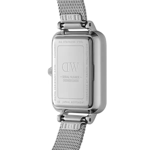 Daniel Wellington Quadro DW00100438 női karóra, ezüst/fehér, nemesacél, 20 mm