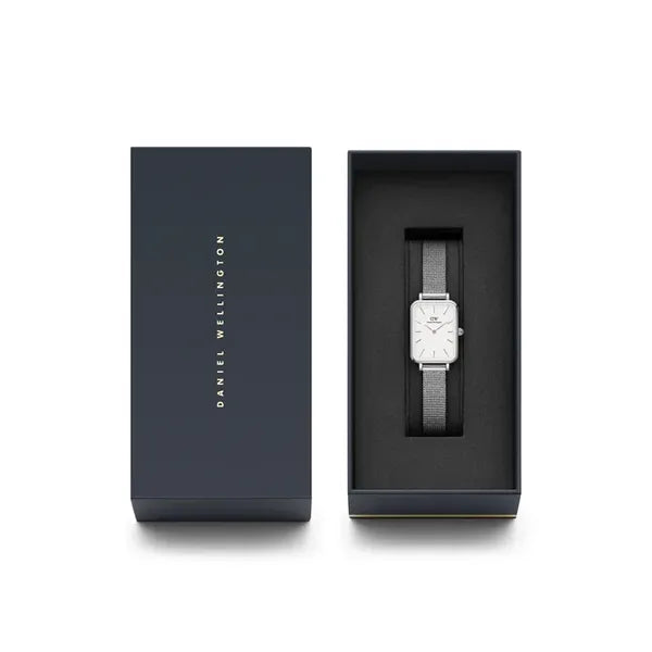 Daniel Wellington Quadro DW00100438 női karóra, ezüst/fehér, nemesacél, 20 mm