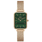 Daniel Wellington Quadro DW00100437 női karóra, zöld számlap, rózsaarany acél