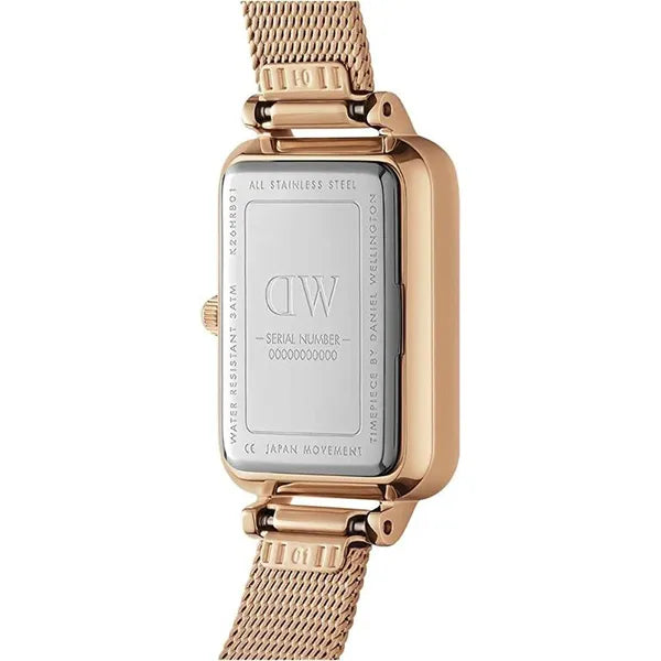 Daniel Wellington Quadro DW00100432 női karóra – fekete, rózsaarany, téglalap